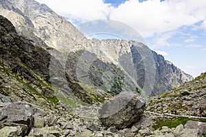 Aerial view of beautiful mountains in the Great Cold Valley, Slovakia