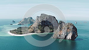 Aerial view of beautiful Poda Island in Thailand