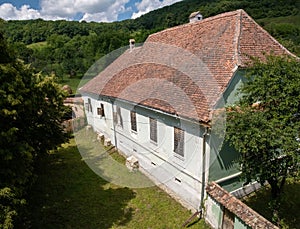 Typical saxon house, Transylvania, Romania photo
