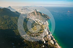 Aerial View of Beautiful Rio de Janeiro Coast