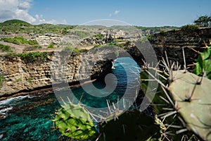 Aerial view beautiful of sea waves.