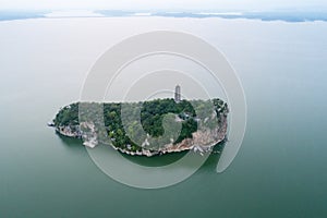 Aerial view of beautiful shoes hill