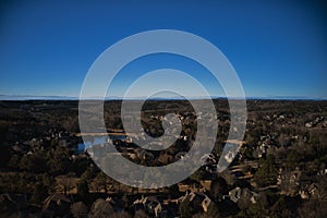 Aerial view of a beautiful suburbs of USA taken by a drone