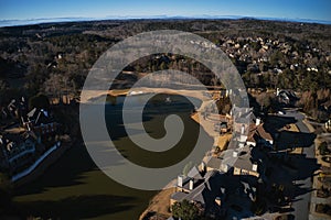 Aerial view of a beautiful suburbs of USA taken by a drone