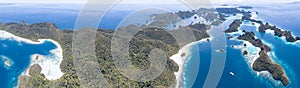 Aerial View of Beautiful Tropical Islands in Raja Ampat