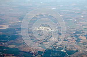 Aerial view of Beja, Portugal