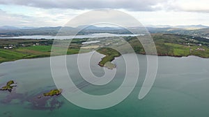 Aerial view of Bellaganny by Ardara - County Donegal, Ireland