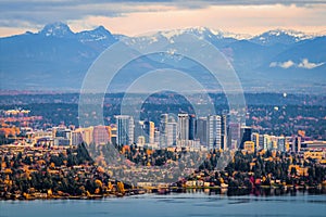 Aerial view of Bellevue Washington photo