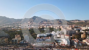 Aerial View of Benalmadena, Costa del Sol, Malaga, Spain