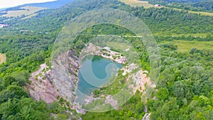 Aerial View of Benatina Lake Also Called Small Croatia
