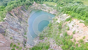 Aerial View of Benatina Lake Also Called Small Croatia, Slovakia