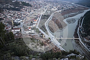 Aerial view of Berat city