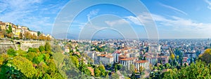 Aerial view of Bergamo, Italy