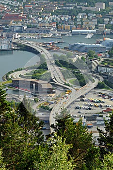 Aerial view of Bergen, Norway