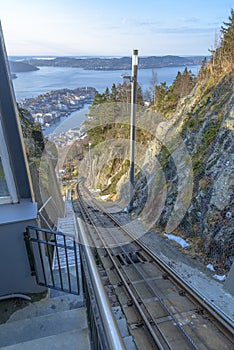 Aerial View of Bergen in a Sunny day