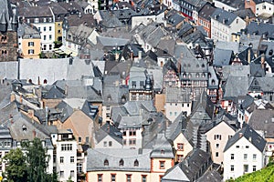 Aerial view of BernKastel-Kues in Germany