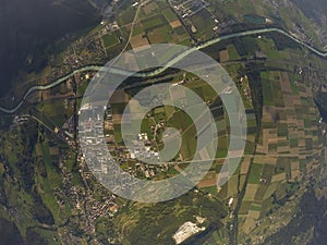 Aerial View - Bex, Switzerland