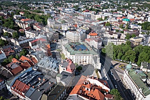 Aerial view of Bielsko-Biala city, Poland