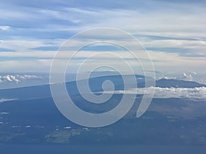Aerial view of Big Island in Hawaii