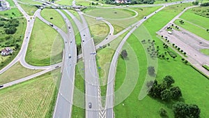Aerial view of big roadcross