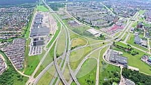 Aerial view of big roadcross