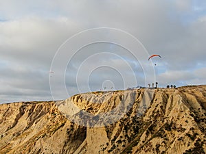 Aerial view of Black Beach, Torrey Pines. California. USA