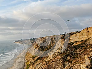 Aerial view of Black Beach, Torrey Pines. California. USA