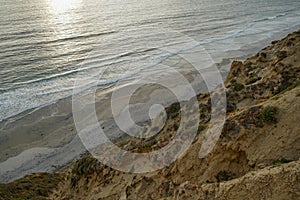 Aerial view of Black Beach, Torrey Pines. California. USA