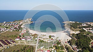 Aerial view of Black sea coast near Arapya beach, Bulgaria