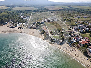 Aerial view of Black sea coast near Arapya beach, Bulgaria