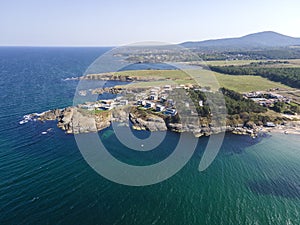 Aerial view of Black sea coast near Arapya beach, Bulgaria