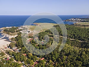 Aerial view of Black sea coast near Arapya beach, Bulgaria