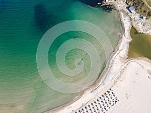 Aerial view of Black sea coast near Arapya beach, Bulgaria