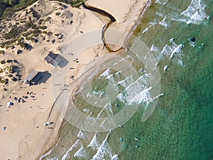 Aerial view of Black sea coast near Perla beach, Bulgaria photo