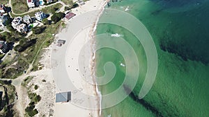 Aerial view of Black sea coast near village of Lozenets, Bulgaria