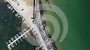 Aerial view of Black sea coast net Saint Athanasius cape, Bulgaria