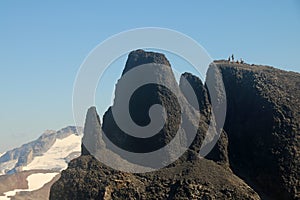 Aerial view of the Black Tusk in Garibaldi Provincial Park, British Columbia