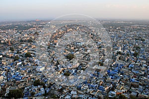 Aerial view of blue city jodhpur rajasthan india