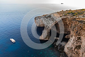 Aerial view of the Blue Grotto in Malta