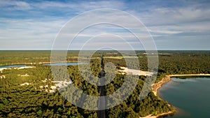 Aerial view of Blue hole in the New Jersey Pine Barrens