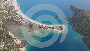 Aerial view of Blue Lagoon. Oludeniz, Fethiye, Turkey.