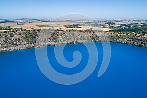 Aerial view of the Blue Lake.