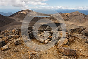 Aerial view of Blue Lake in Tongariro National Park