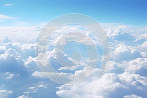 aerial view blue sky with clouds