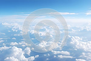 aerial view blue sky with clouds