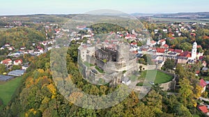 Aerial view of Bolkow Castle