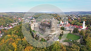 Aerial view of Bolkow Castle