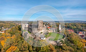 Aerial view of Bolkow Castle