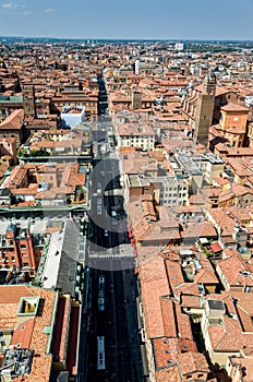 Aerial view of Bologna, Italy