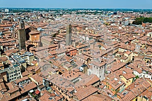 Aerial view of Bologna, Italy